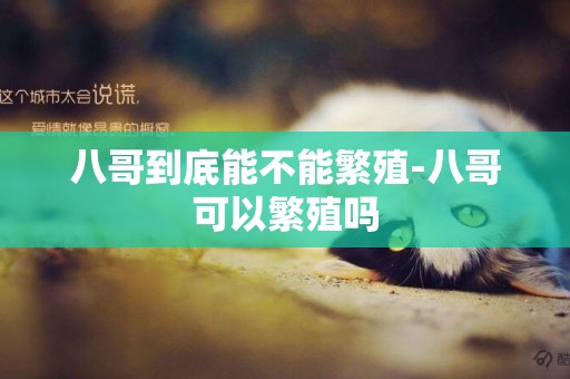 八哥到底能不能繁殖-八哥可以繁殖嗎