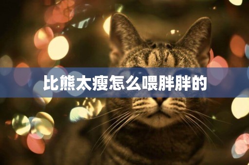 比熊太瘦怎么喂胖胖的