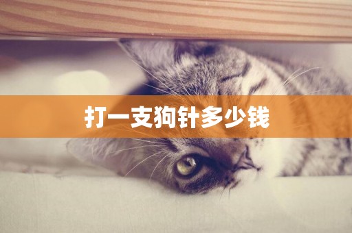 打一支狗針多少錢