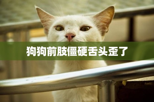 狗狗前肢僵硬舌頭歪了