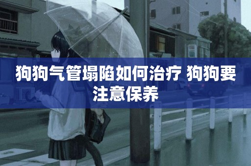 狗狗氣管塌陷如何治療 狗狗要注意保養