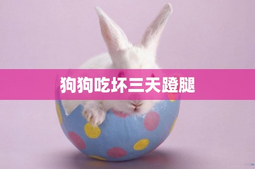狗狗吃壞三天蹬腿