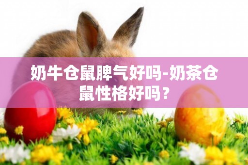 奶牛倉鼠脾氣好嗎-奶茶倉鼠性格好嗎？