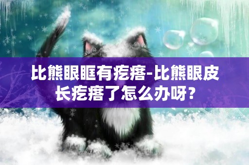 比熊眼眶有疙瘩-比熊眼皮長疙瘩了怎么辦呀？