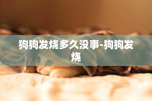 狗狗發燒多久沒事-狗狗發燒