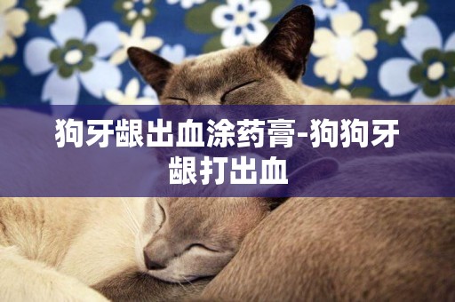 狗牙齦出血涂藥膏-狗狗牙齦打出血