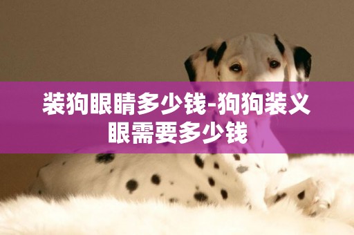 裝狗眼睛多少錢-狗狗裝義眼需要多少錢