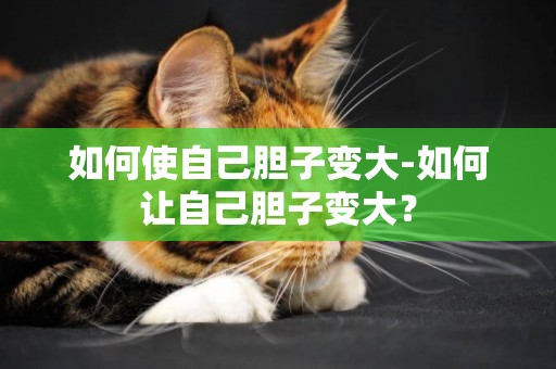 如何使自己膽子變大-如何讓自己膽子變大？