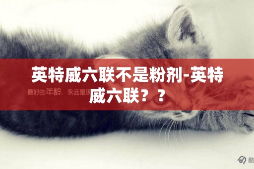 英特威六聯不是粉劑-英特威六聯？？