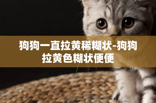 狗狗一直拉黃稀糊狀-狗狗拉黃色糊狀便便
