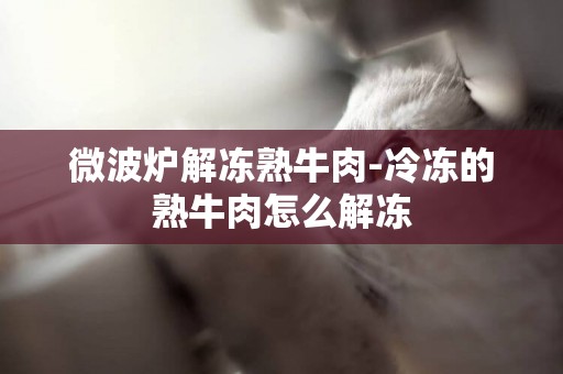 微波爐解凍熟牛肉-冷凍的熟牛肉怎么解凍