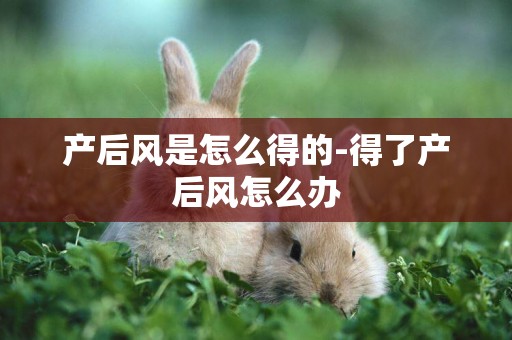產后風是怎么得的-得了產后風怎么辦