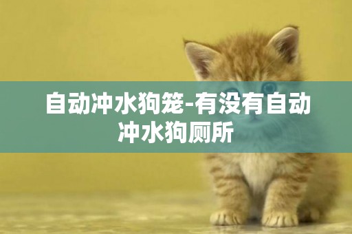 自動沖水狗籠-有沒有自動沖水狗廁所