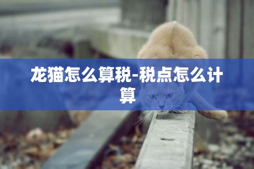 龍貓怎么算稅-稅點怎么計算