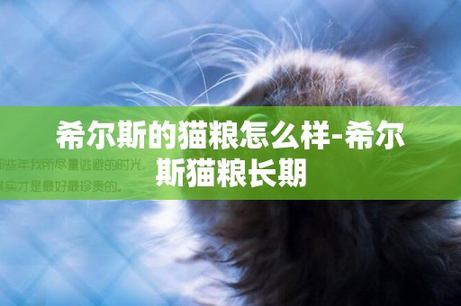 希爾斯的貓糧怎么樣-希爾斯貓糧長期