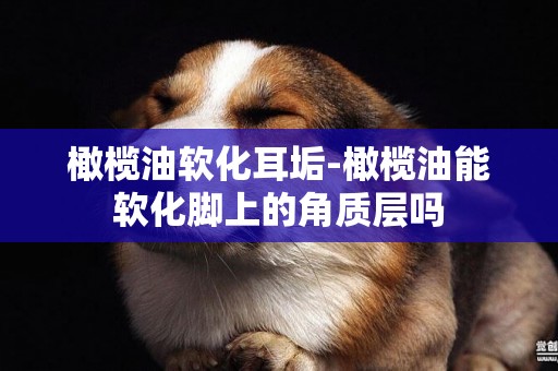 橄欖油軟化耳垢-橄欖油能軟化腳上的角質層嗎
