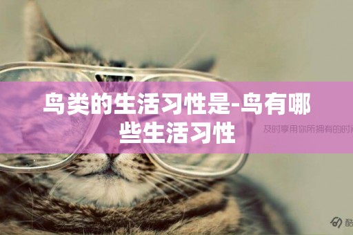 鳥類的生活習性是-鳥有哪些生活習性