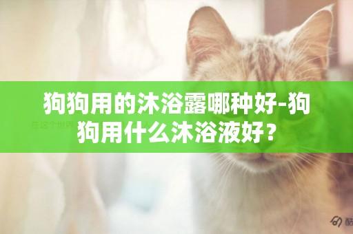 狗狗用的沐浴露哪種好-狗狗用什么沐浴液好？