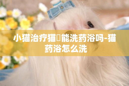 小貓治療貓廯能洗藥浴嗎-貓 藥浴怎么洗