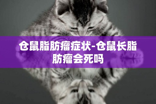 倉鼠脂肪瘤癥狀-倉鼠長脂肪瘤會死嗎
