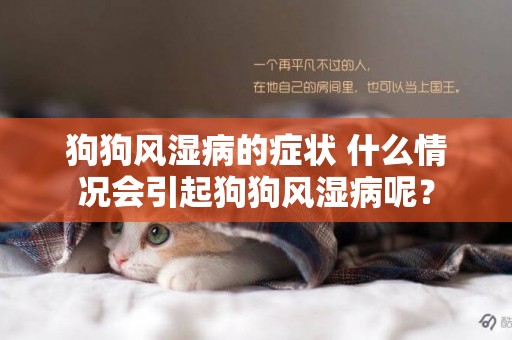 狗狗風濕病的癥狀 什么情況會引起狗狗風濕病呢？