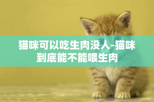 貓咪可以吃生肉沒人-貓咪到底能不能喂生肉