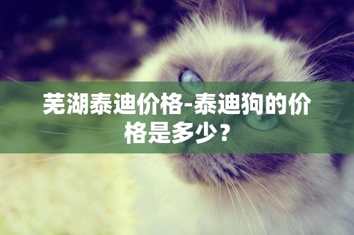 蕪湖泰迪價格-泰迪狗的價格是多少？