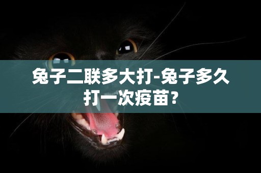 兔子二聯多大打-兔子多久打一次疫苗？