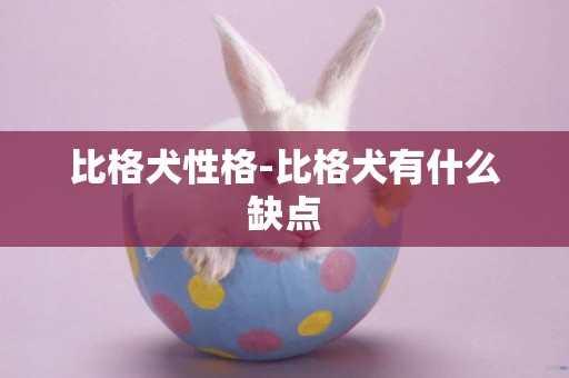 比格犬性格-比格犬有什么缺點