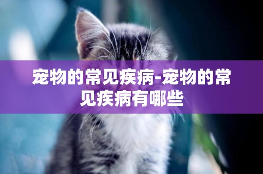 寵物的常見疾病-寵物的常見疾病有哪些