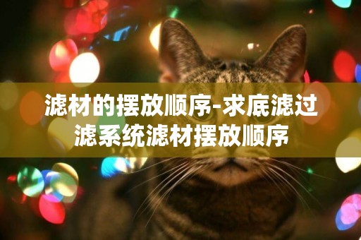 濾材的擺放順序-求底濾過濾系統濾材擺放順序