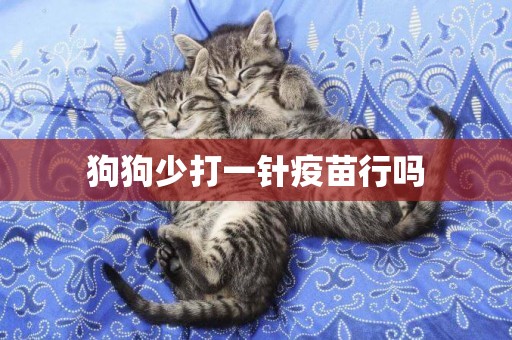 狗狗少打一針疫苗行嗎
