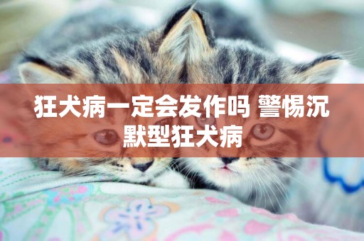 狂犬病一定會發作嗎 警惕沉默型狂犬病