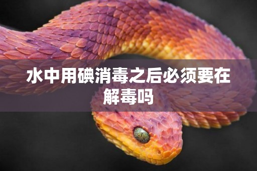 水中用碘消毒之后必須要在解毒嗎