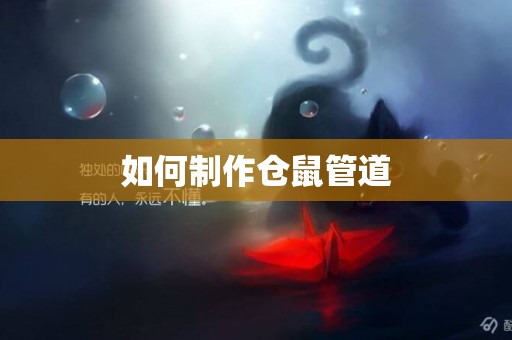 如何制作倉鼠管道