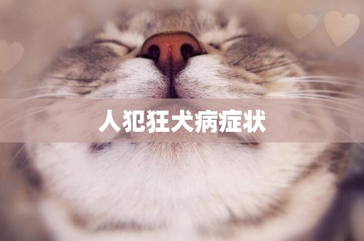 人犯狂犬病癥狀