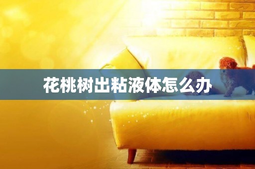 花桃樹出粘液體怎么辦