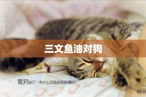 三文魚油對狗