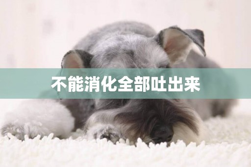 不能消化全部吐出來