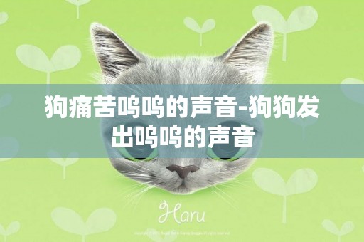 狗痛苦嗚嗚的聲音-狗狗發出嗚嗚的聲音