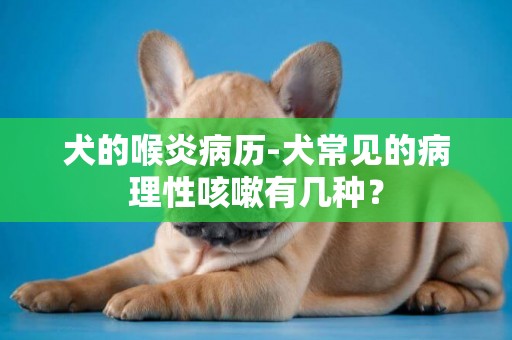 犬的喉炎病歷-犬常見的病理性咳嗽有幾種？