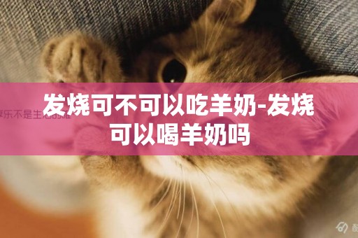 發燒可不可以吃羊奶-發燒可以喝羊奶嗎
