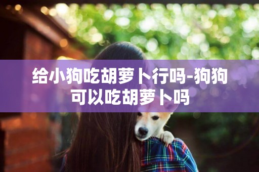 給小狗吃胡蘿卜行嗎-狗狗可以吃胡蘿卜嗎