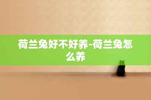 荷蘭兔好不好養-荷蘭兔怎么養