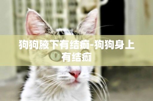 狗狗腋下有結痂-狗狗身上有結痂