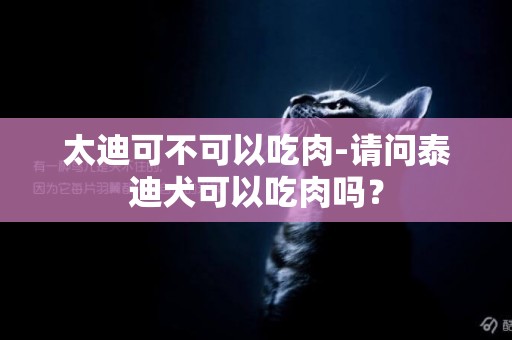 太迪可不可以吃肉-請問泰迪犬可以吃肉嗎？