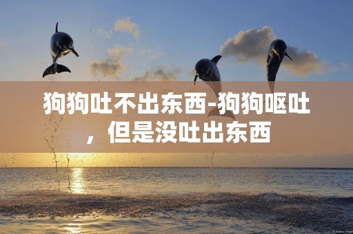 狗狗吐不出東西-狗狗嘔吐，但是沒吐出東西