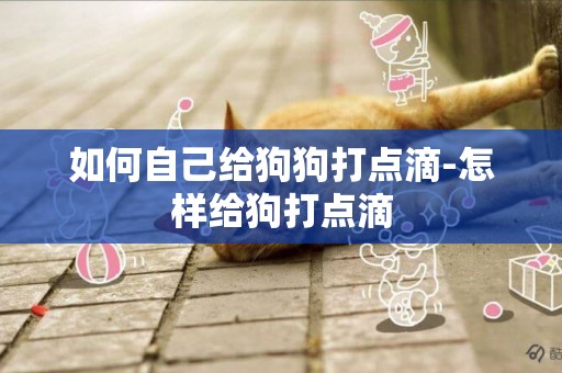 如何自己給狗狗打點滴-怎樣給狗打點滴