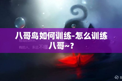 八哥鳥如何訓練-怎么訓練八哥~？