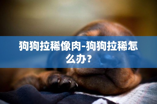 狗狗拉稀像肉-狗狗拉稀怎么辦？